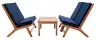 Natural / Navy Blue
