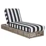 Heather Tan / Navy Blue Striped