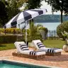 Navy Striped / White